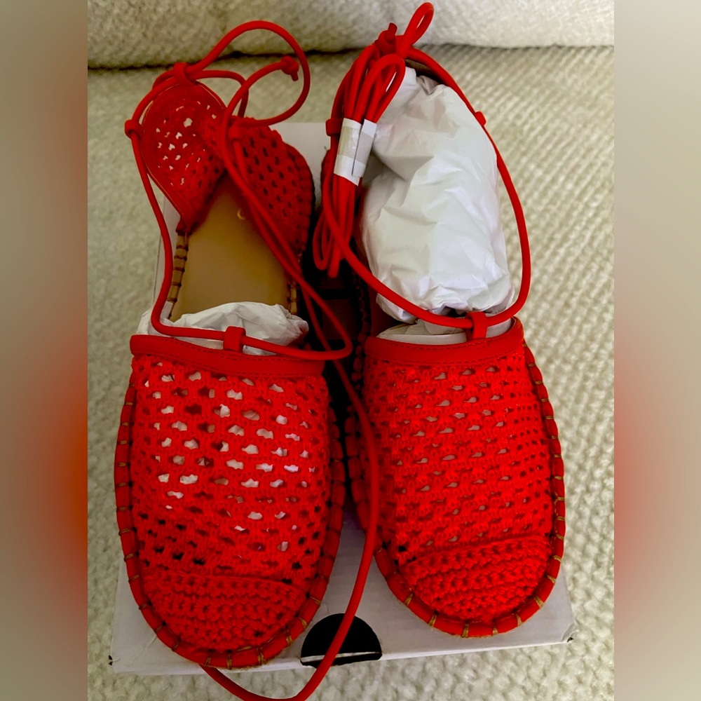 Aldo picot orange espadrilles size 9 brand New; never worn
